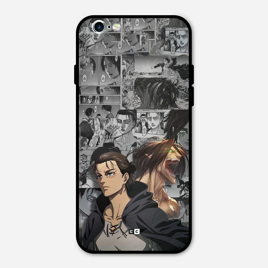 Eren Yeager Manga Metal Back Case for iPhone 6 6s