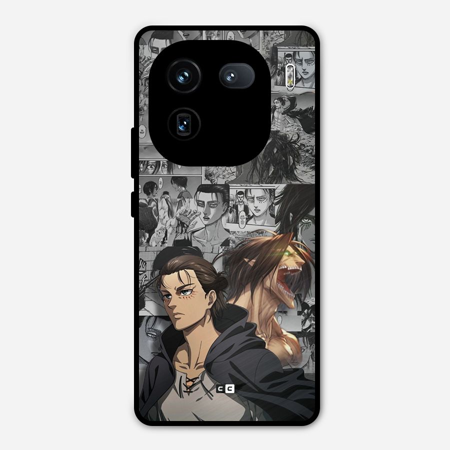 Eren Yeager Manga Metal Back Case for iQOO 12