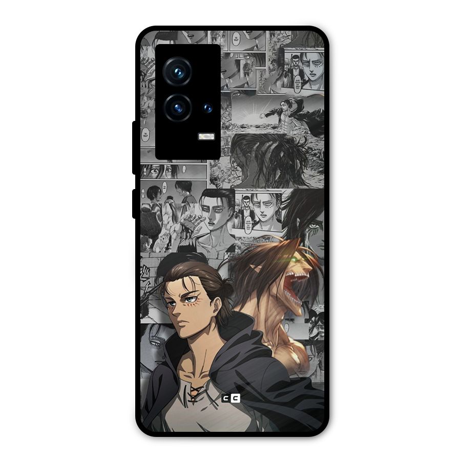 Eren Yeager Manga Metal Back Case for iQOO 9 5G