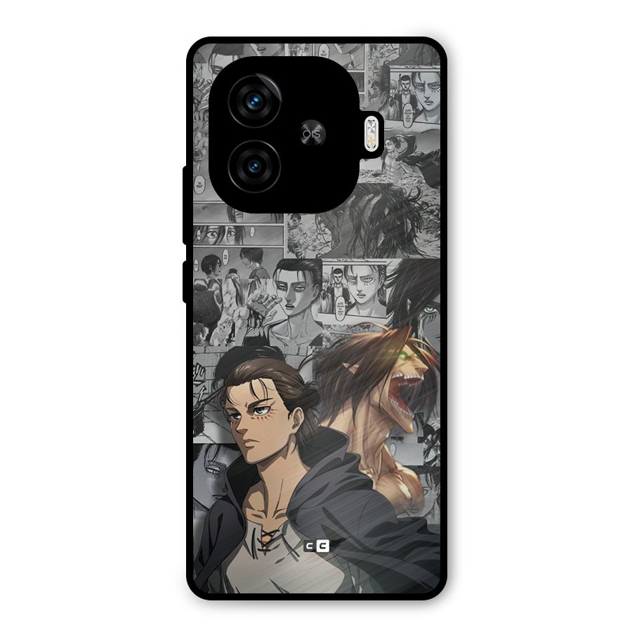 Eren Yeager Manga Metal Back Case for iQOO Neo 10R