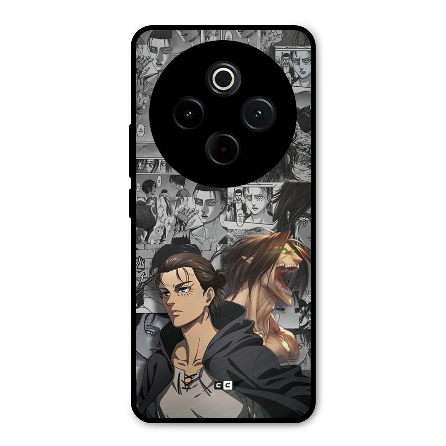 Eren Yeager Manga Metal Back Case for iQOO Z10