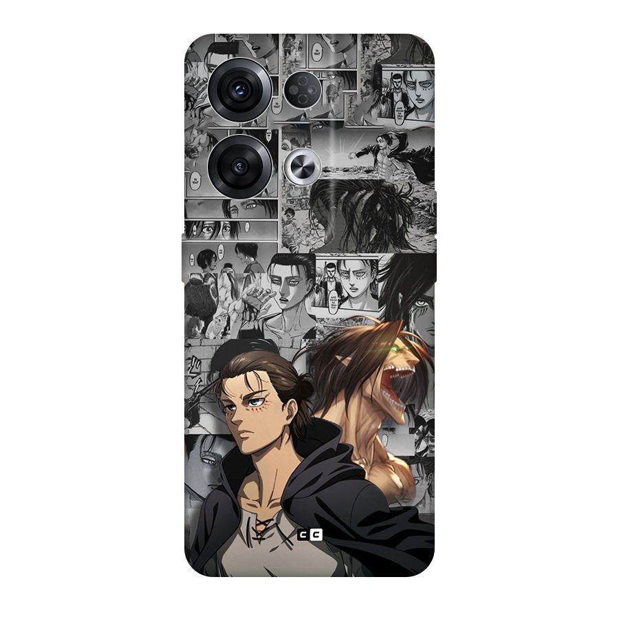 Eren Yeager Manga Original Polycarbonate Back Case for Oppo Reno8 Pro 5G