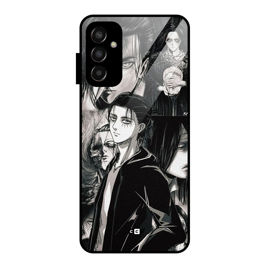 Eren Yeager Titan Glass Back Case for Galaxy F13