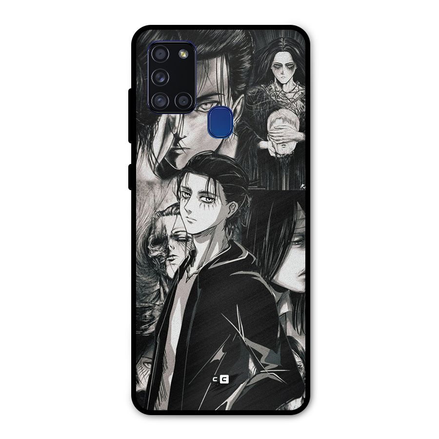 Eren Yeager Titan Metal Back Case for Galaxy A21s