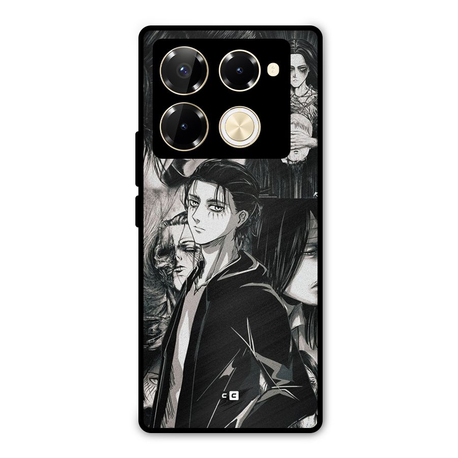 Eren Yeager Titan Metal Back Case for Infinix Note 40 Pro