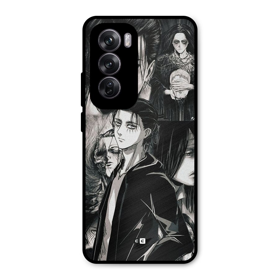 Eren Yeager Titan Metal Back Case for Oppo Reno12 Pro
