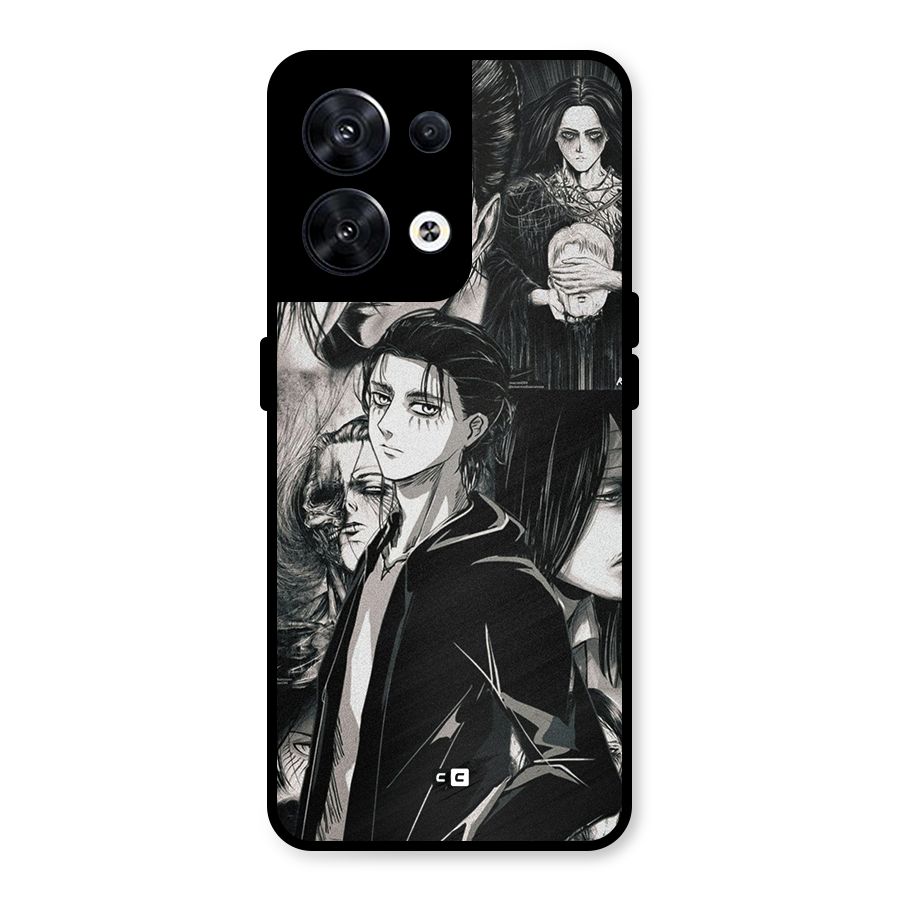 Eren Yeager Titan Metal Back Case for Oppo Reno8 5G