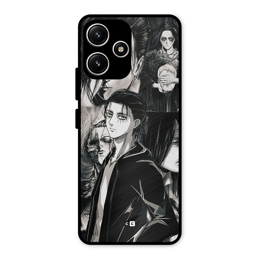 Eren Yeager Titan Metal Back Case for Poco M6 Pro