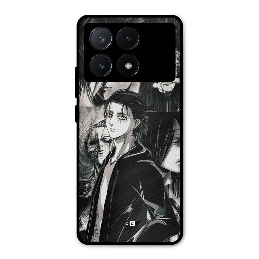 Eren Yeager Titan Metal Back Case for Poco X6 Pro