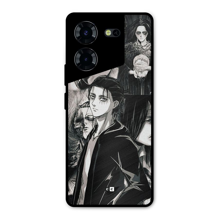 Eren Yeager Titan Metal Back Case for Tecno Pova 5 Pro 5G