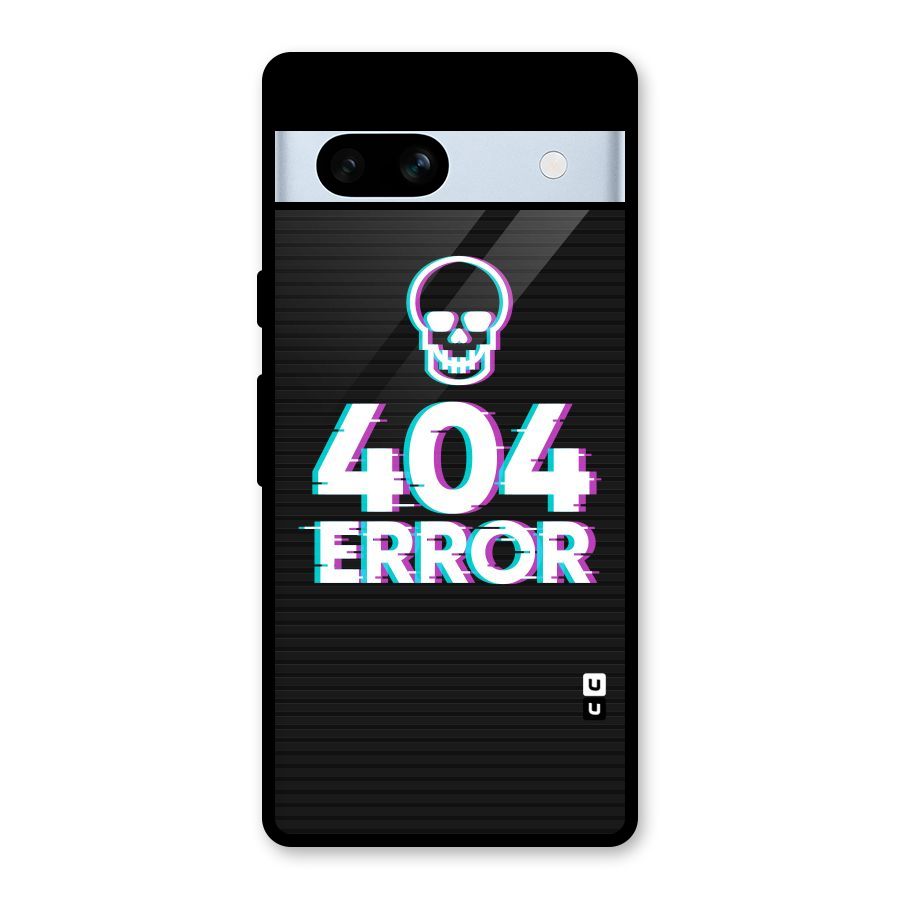 Error 404 Skull Glass Back Case for Google Pixel 7a