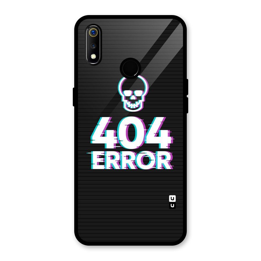Error 404 Skull Glass Back Case for Realme 3i