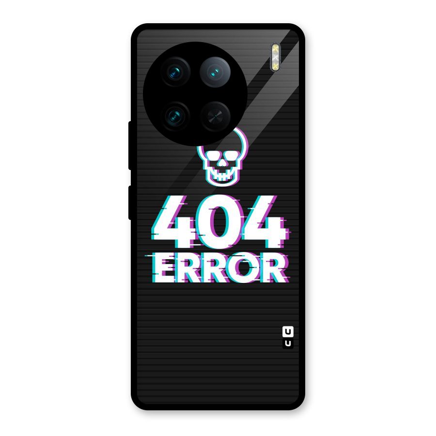 Error 404 Skull Glass Back Case for Vivo X90 Pro