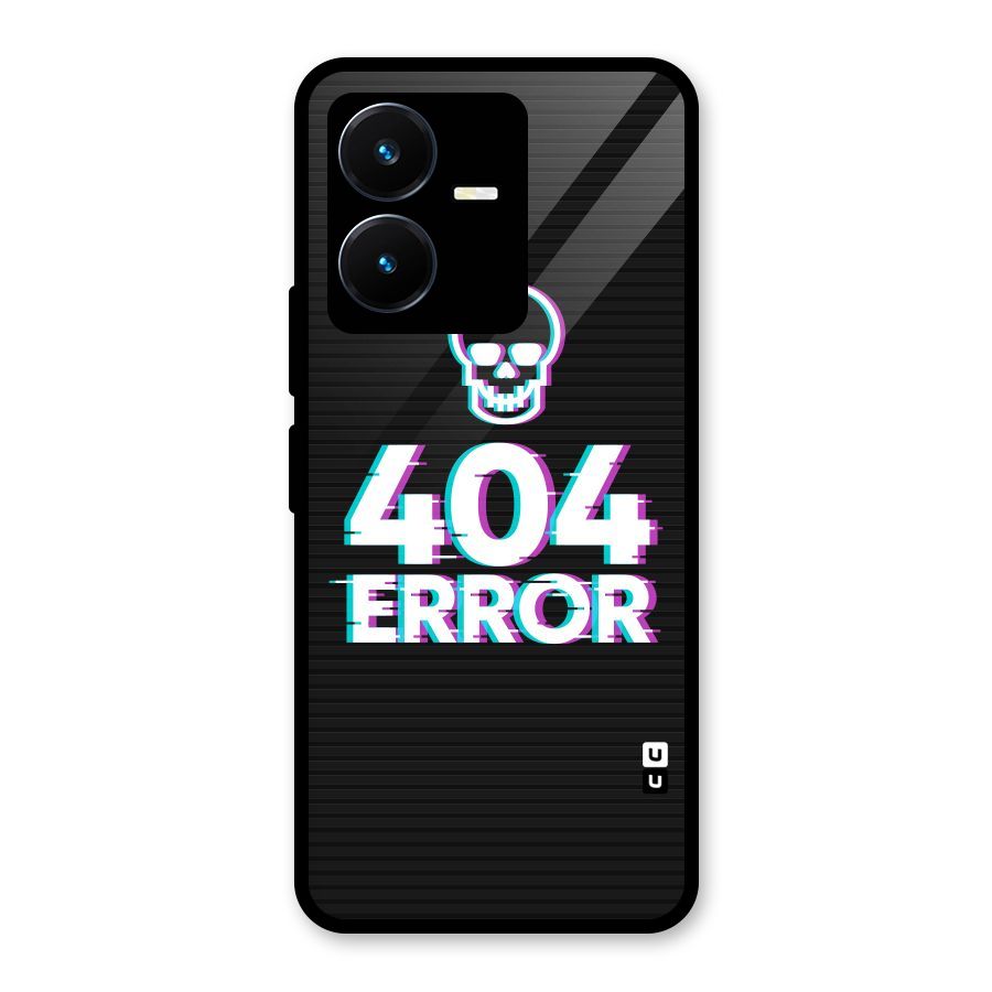 Error 404 Skull Glass Back Case for Vivo Y22s