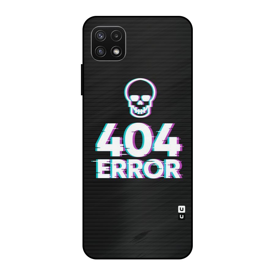 Error 404 Skull Metal Back Case for Galaxy A22 5G