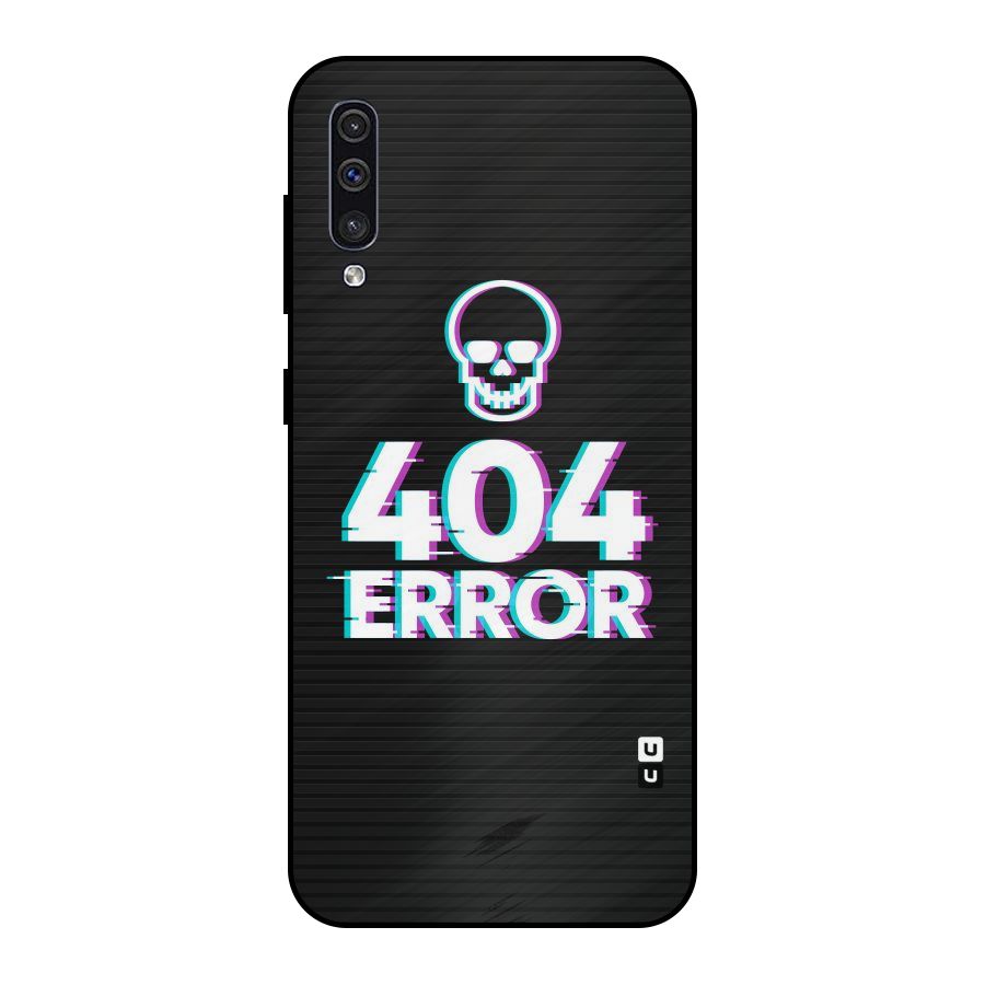 Error 404 Skull Metal Back Case for Galaxy A30s