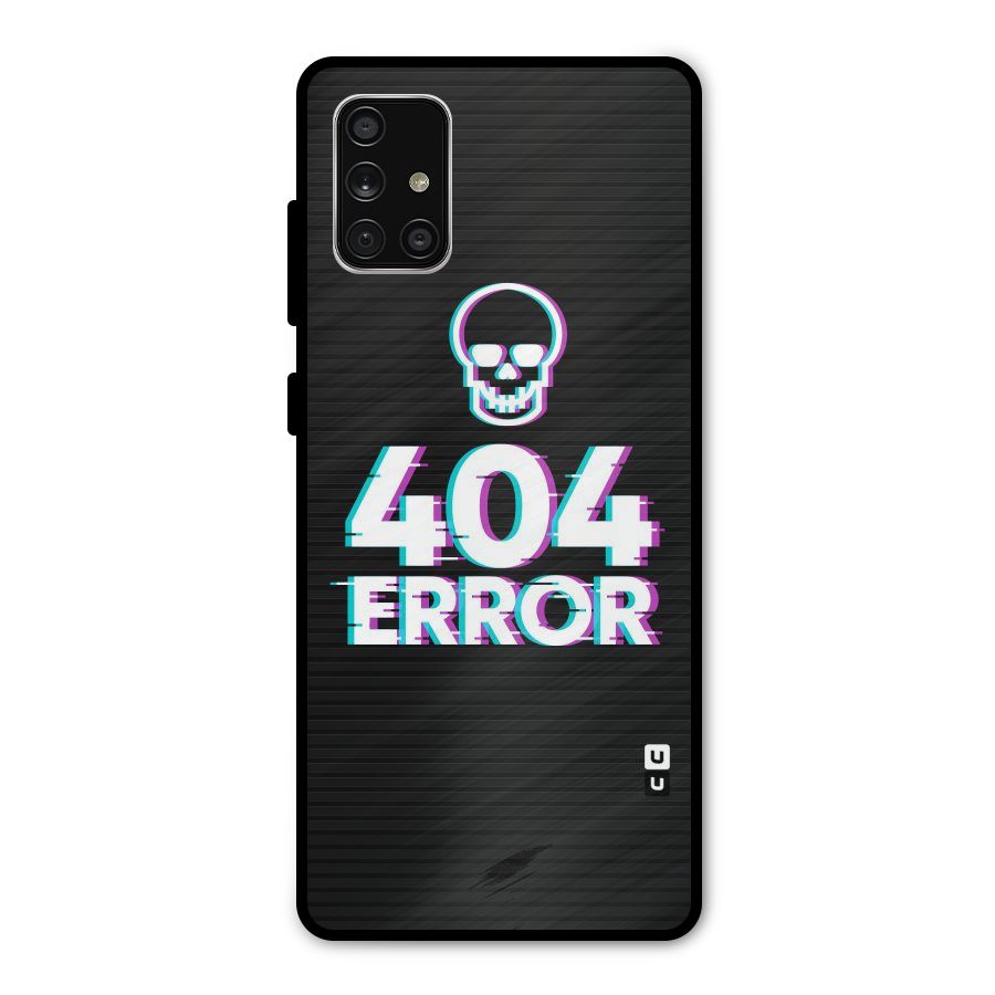 Error 404 Skull Metal Back Case for Galaxy A71