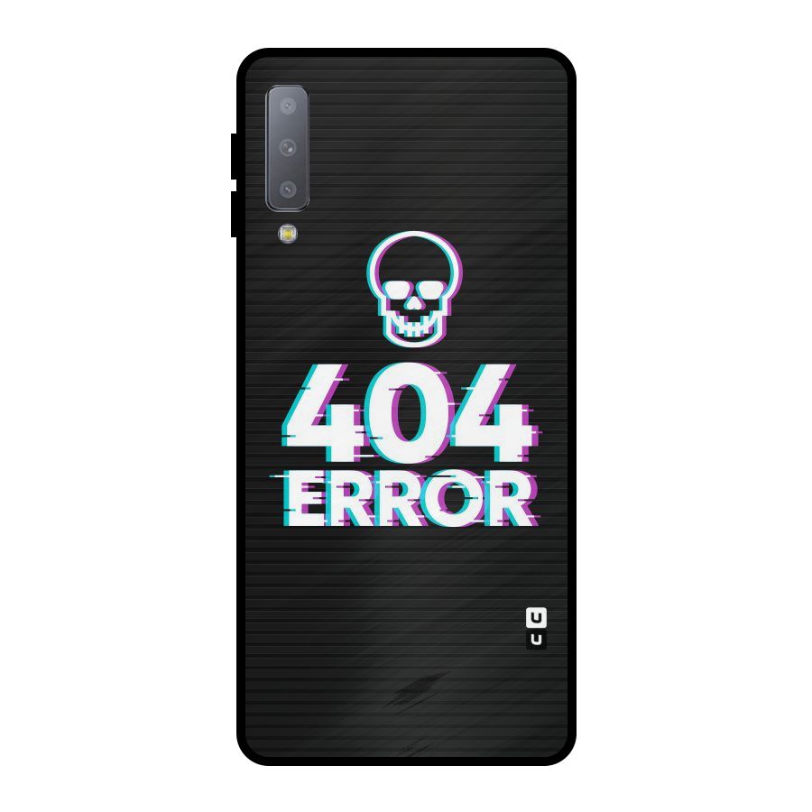Error 404 Skull Metal Back Case for Galaxy A7 (2018)