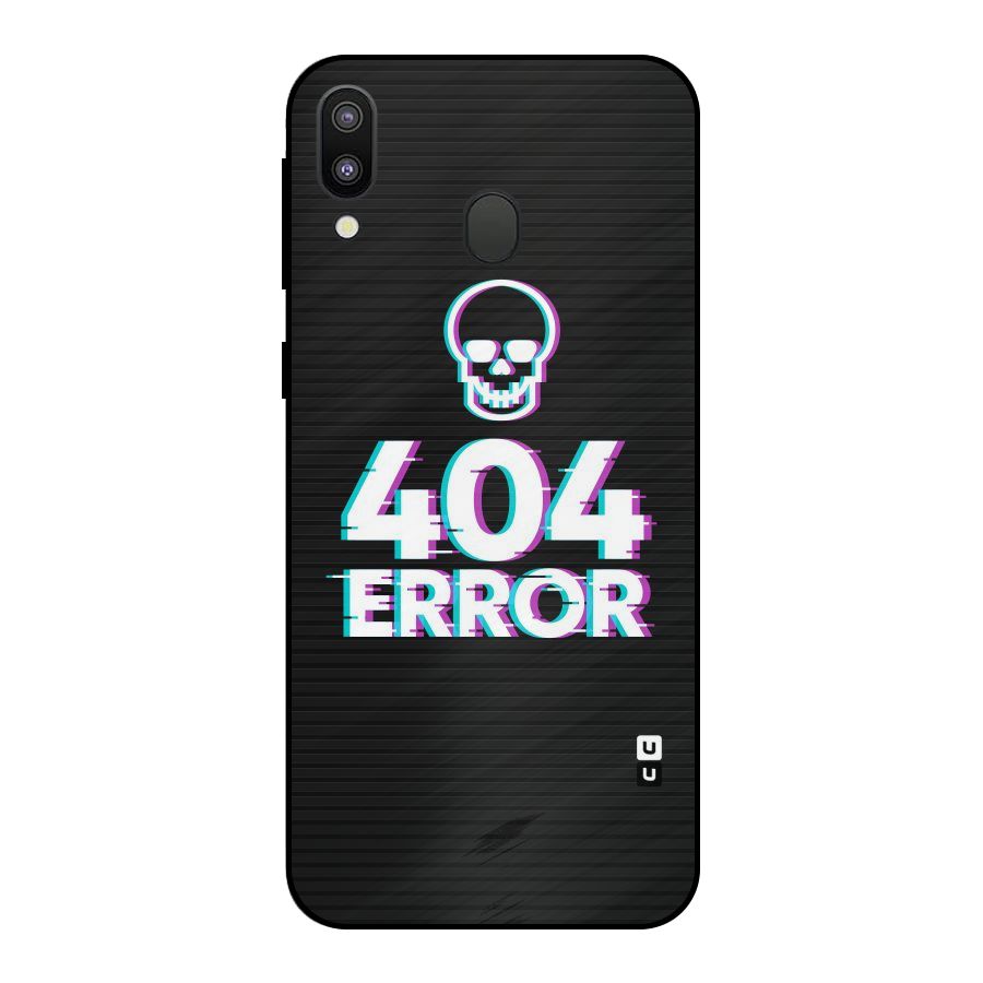 Error 404 Skull Metal Back Case for Galaxy M20