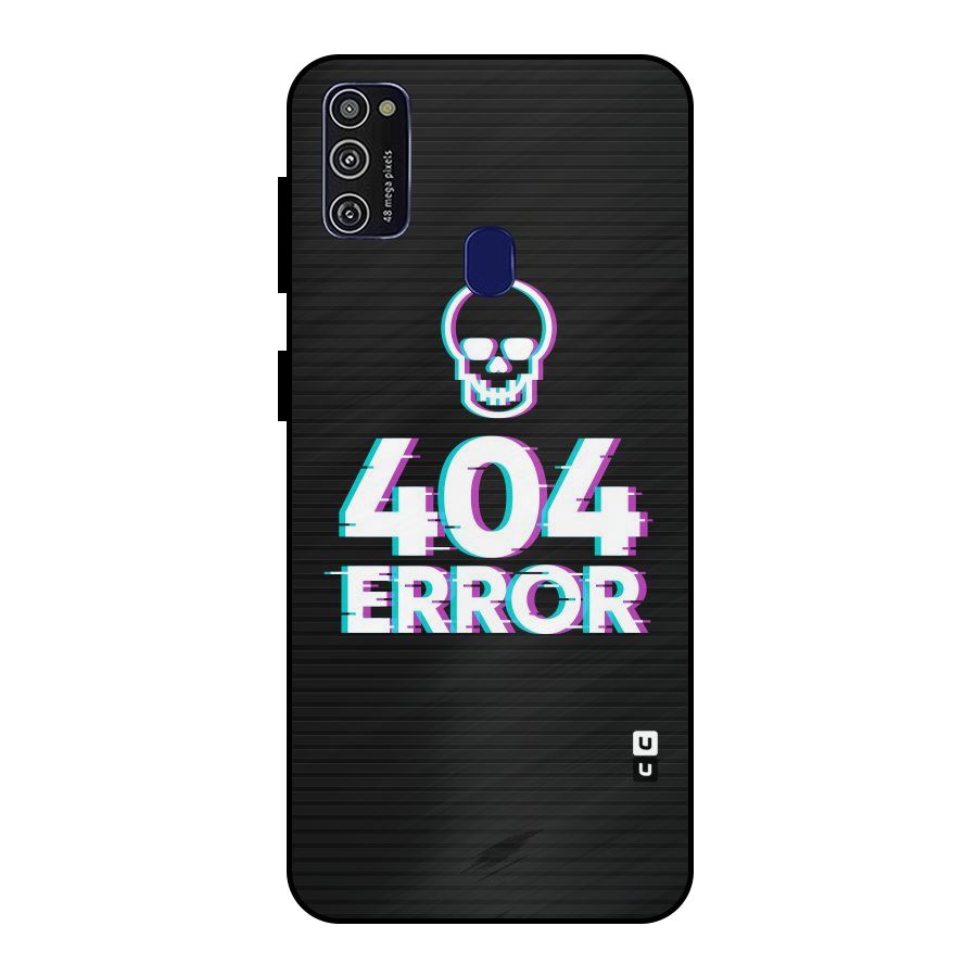 Error 404 Skull Metal Back Case for Galaxy M21