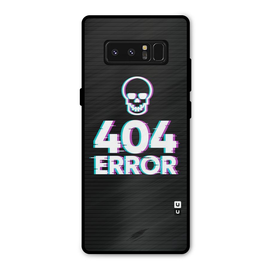 Error 404 Skull Metal Back Case for Galaxy Note 8