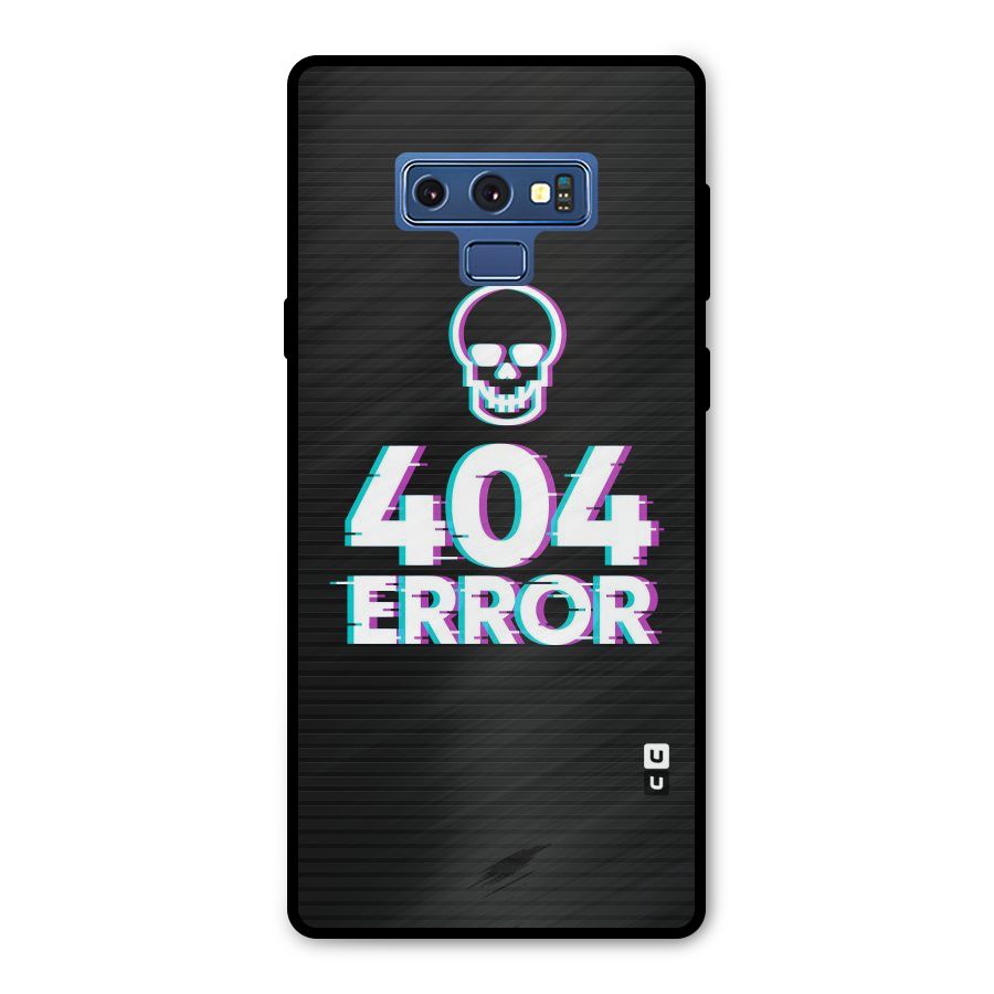 Error 404 Skull Metal Back Case for Galaxy Note 9