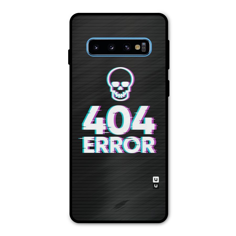 Error 404 Skull Metal Back Case for Galaxy S10