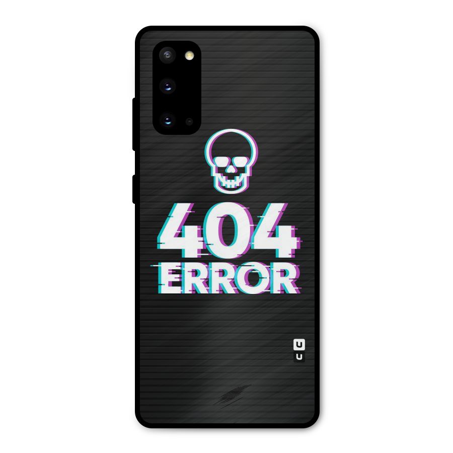 Error 404 Skull Metal Back Case for Galaxy S20