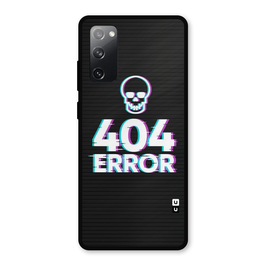 Error 404 Skull Metal Back Case for Galaxy S20 FE 5G