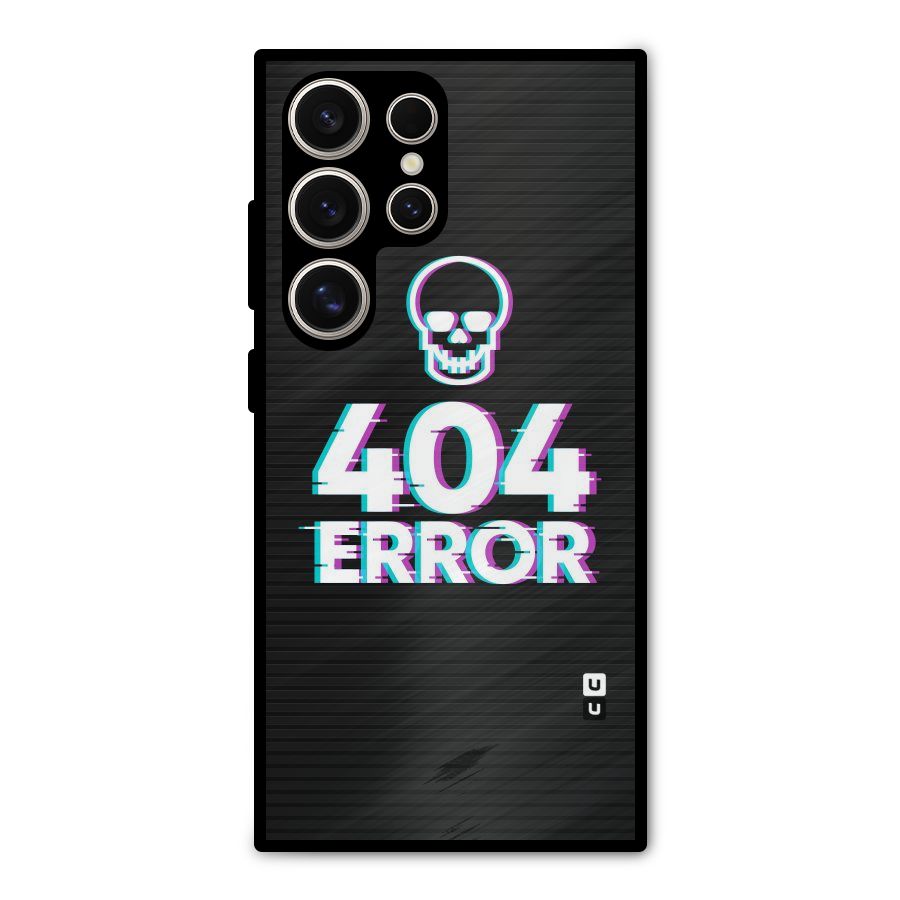 Error 404 Skull Metal Back Case for Galaxy S24 Ultra