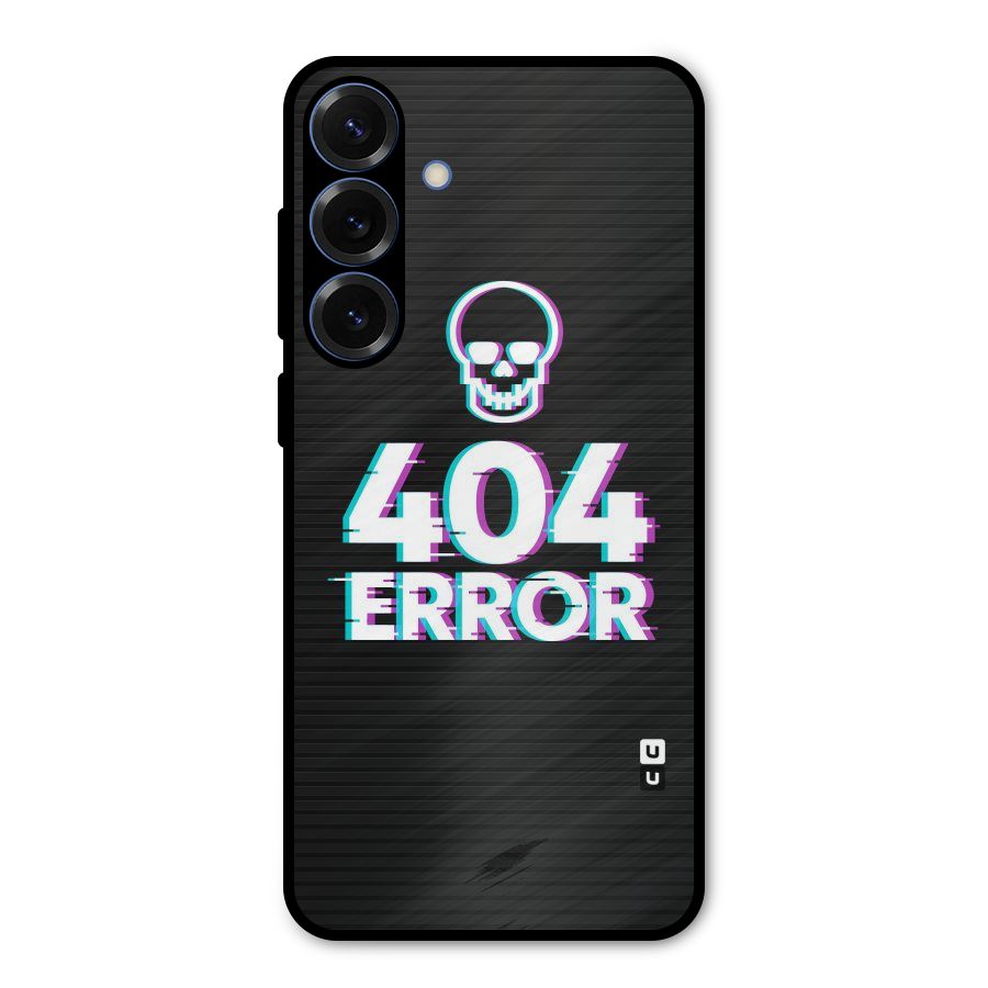 Error 404 Skull Metal Back Case for Galaxy S25 Plus