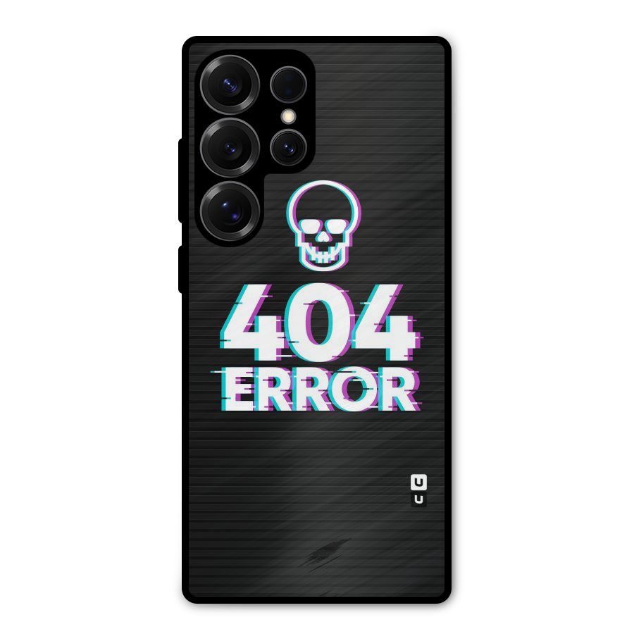 Error 404 Skull Metal Back Case for Galaxy S25 Ultra