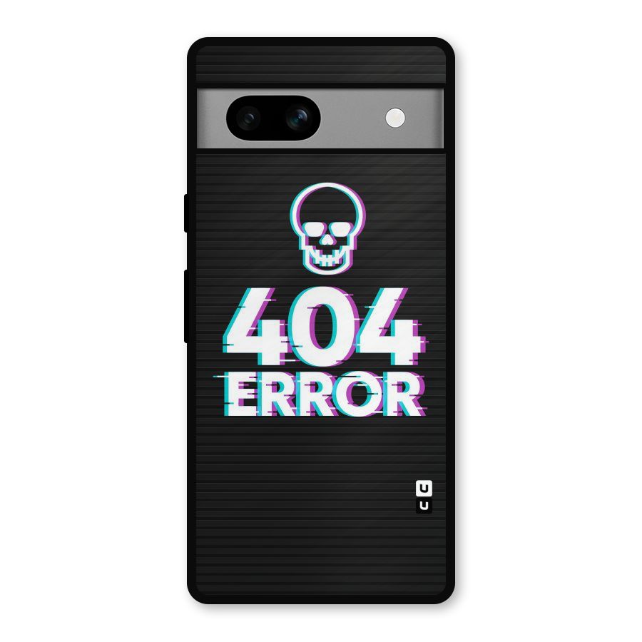Error 404 Skull Metal Back Case for Google Pixel 7a