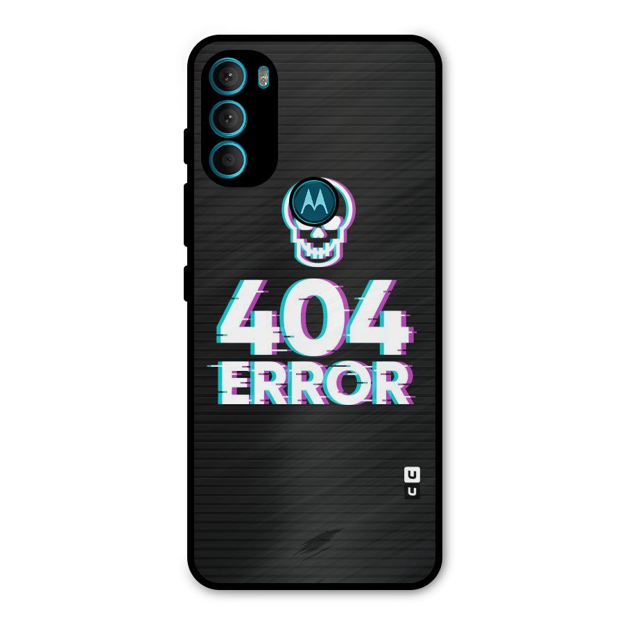 Error 404 Skull Metal Back Case for Moto G71 5G