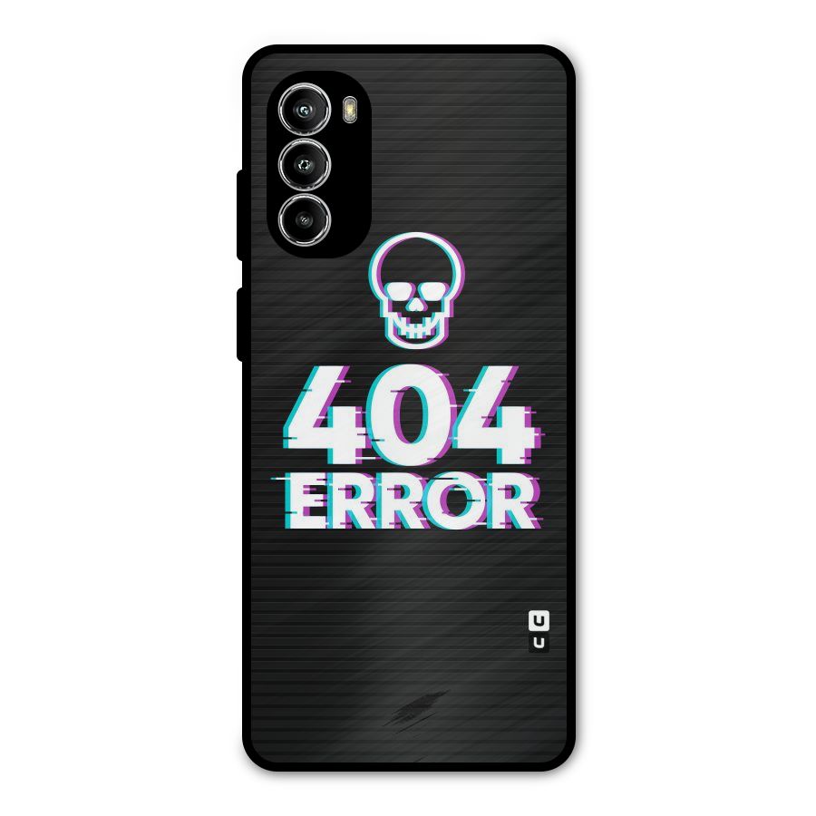 Error 404 Skull Metal Back Case for Moto G82