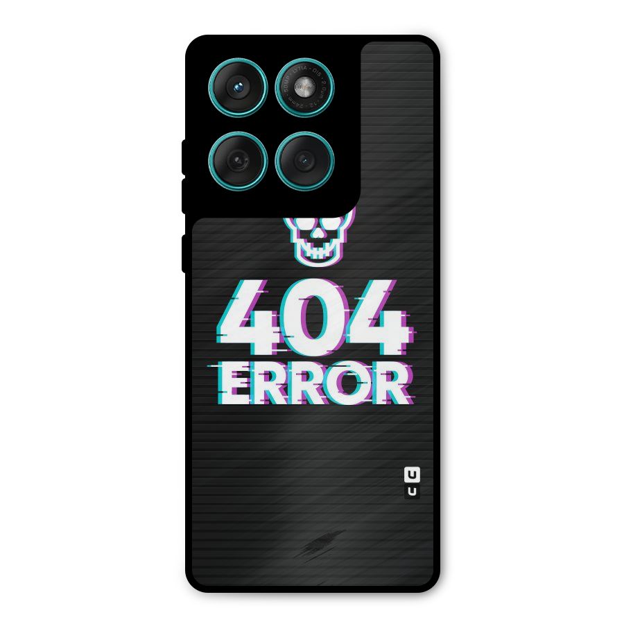Error 404 Skull Metal Back Case for Motorola Edge 60 Fusion