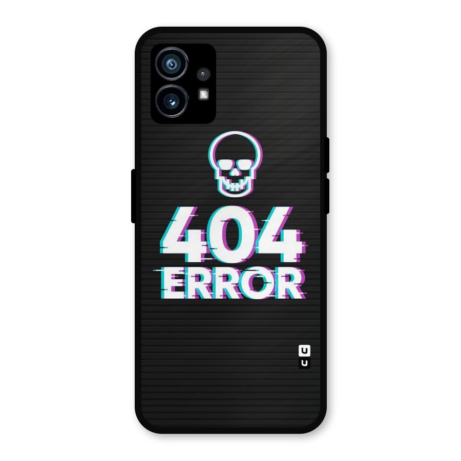 Error 404 Skull Metal Back Case for Nothing Phone 1