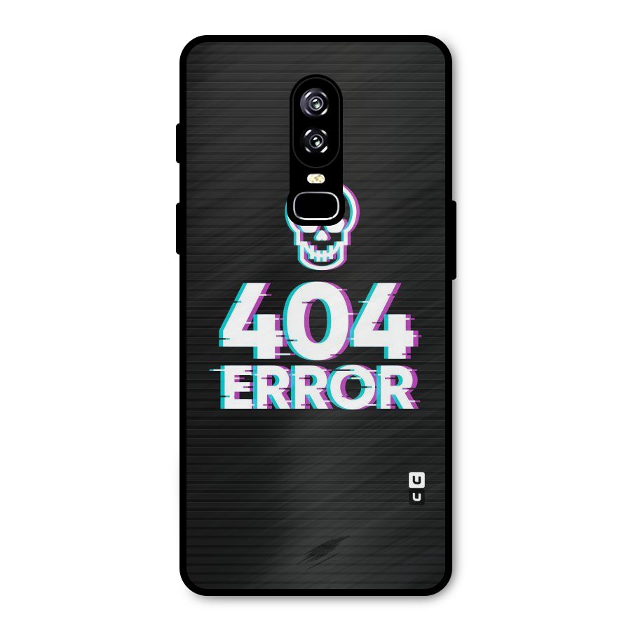 Error 404 Skull Metal Back Case for OnePlus 6