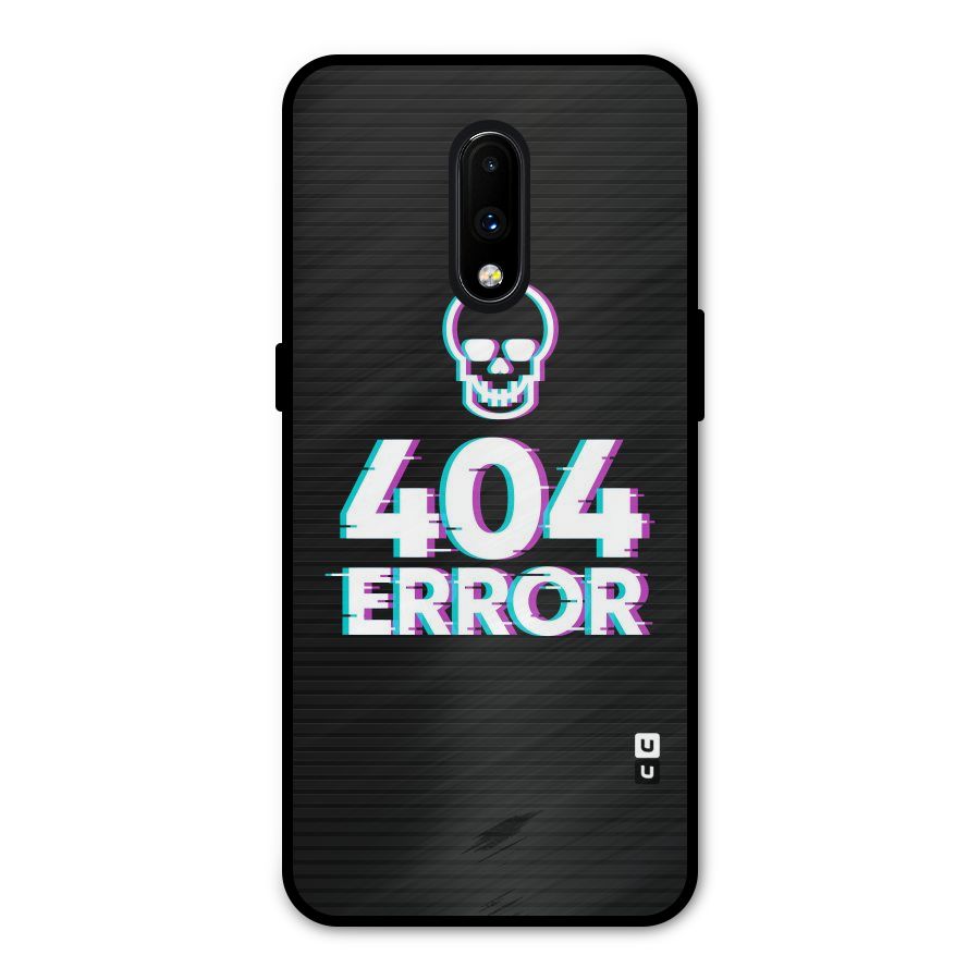 Error 404 Skull Metal Back Case for OnePlus 7