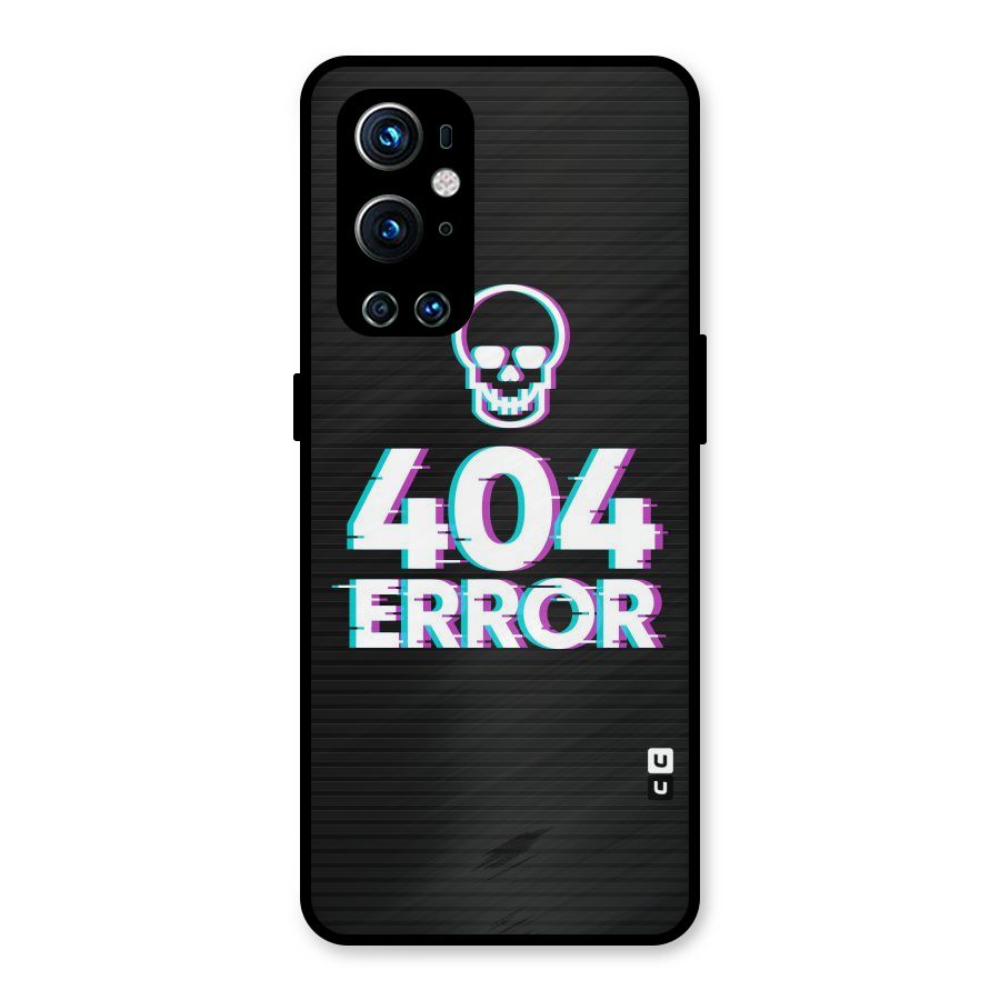 Error 404 Skull Metal Back Case for OnePlus 9 Pro