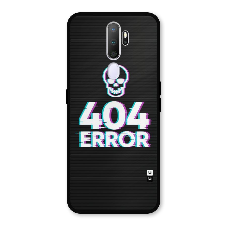 Error 404 Skull Metal Back Case for Oppo A9 (2020)