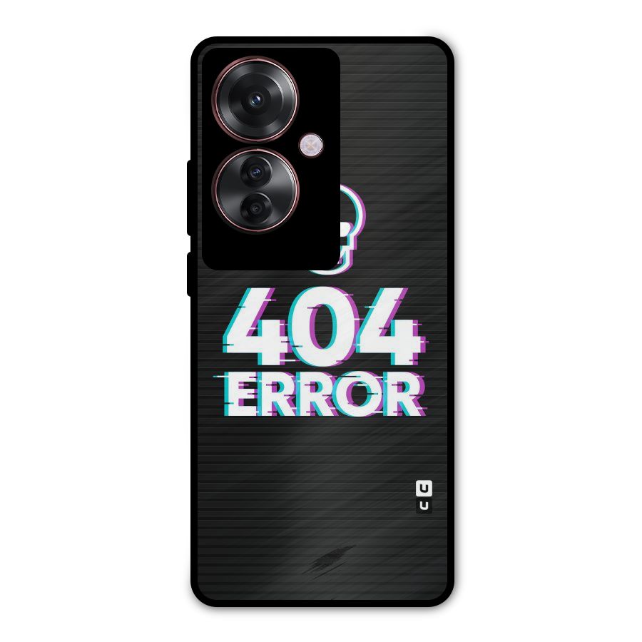 Error 404 Skull Metal Back Case for Oppo F25 Pro