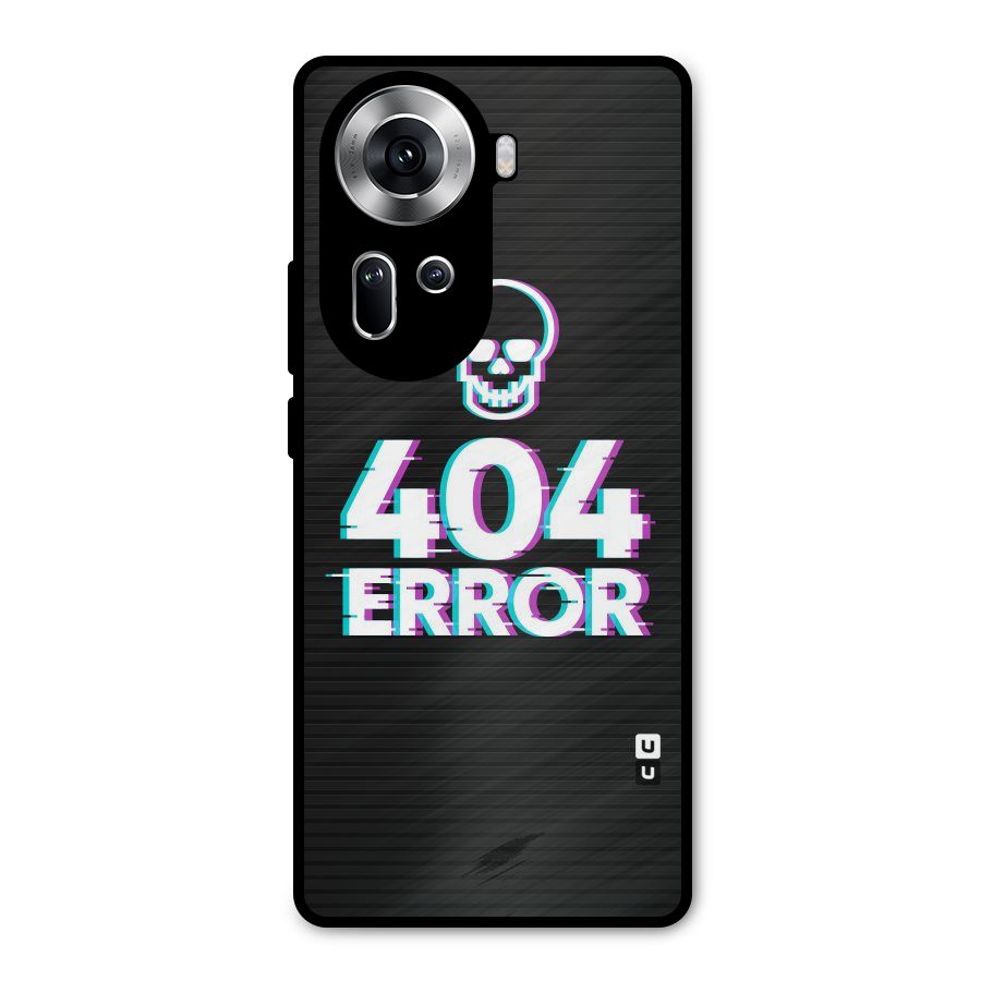 Error 404 Skull Metal Back Case for Oppo Reno11 5G