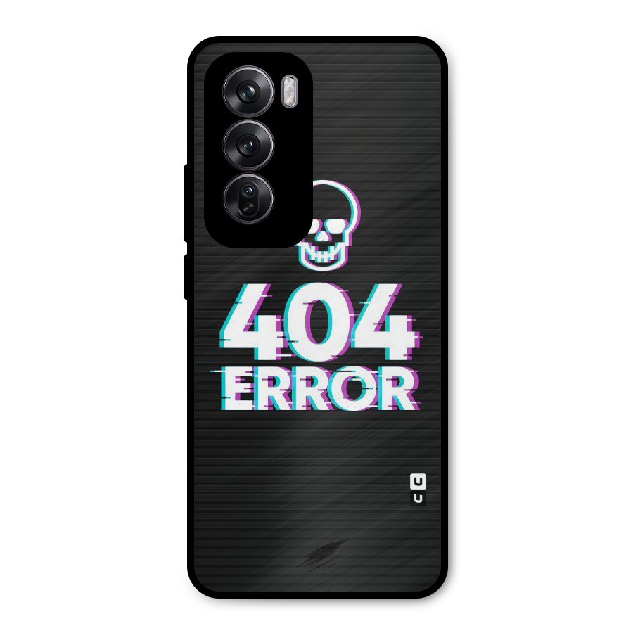Error 404 Skull Metal Back Case for Oppo Reno12 Pro