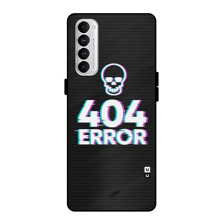 Error 404 Skull Metal Back Case for Oppo Reno4 Pro