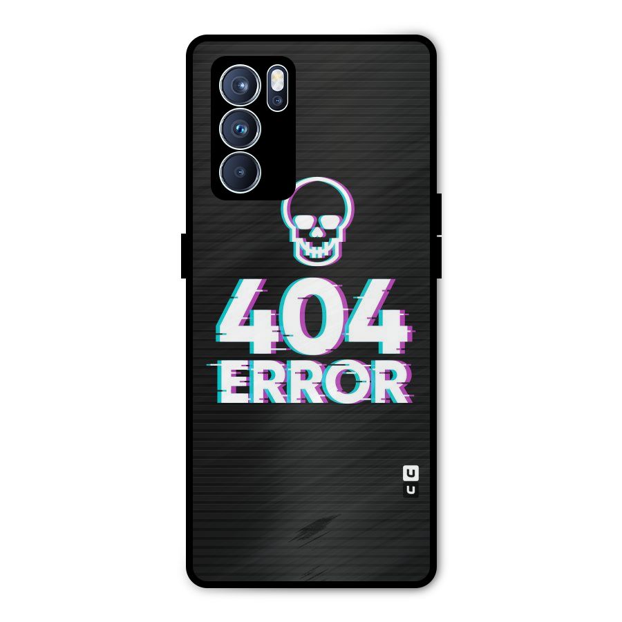 Error 404 Skull Metal Back Case for Oppo Reno6 Pro 5G