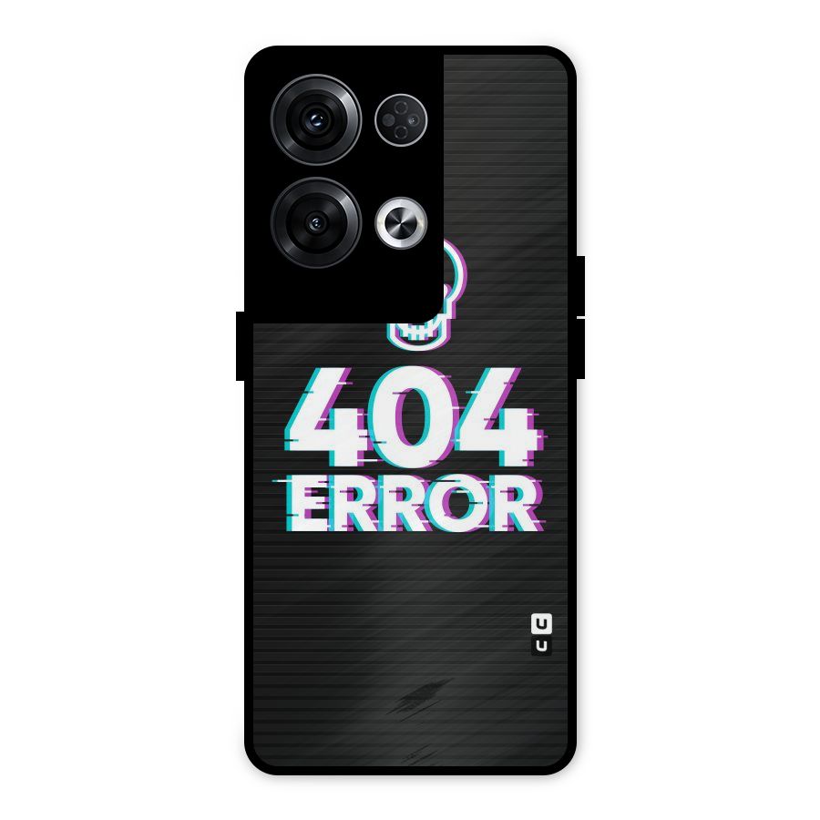 Error 404 Skull Metal Back Case for Oppo Reno8 Pro 5G
