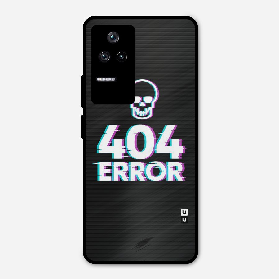 Error 404 Skull Metal Back Case for Poco F4 5G