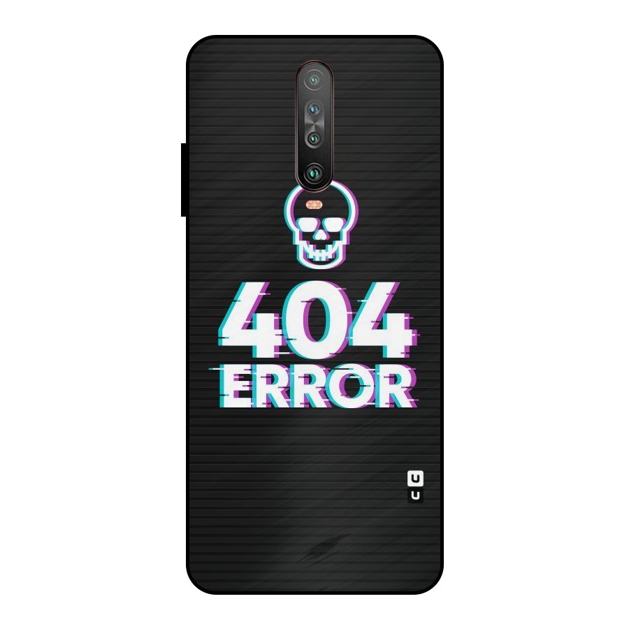 Error 404 Skull Metal Back Case for Poco X2