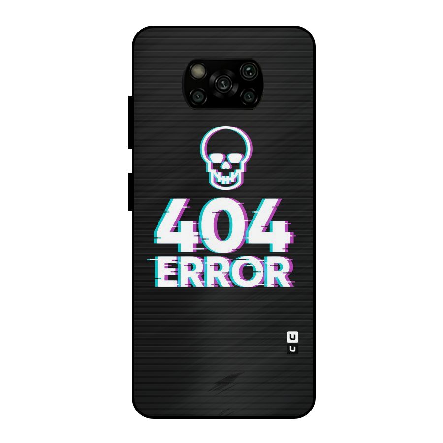 Error 404 Skull Metal Back Case for Poco X3